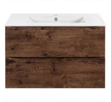 Тумба под раковину Vincea Mia Slim VMC-2MC800S1RW 80,2 см, подвесная, темное дерево