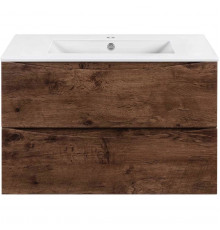 Тумба под раковину Vincea Mia Slim VMC-2MC800S1RW 80,2 см, подвесная, темное дерево