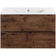 Тумба под раковину Vincea Mia Slim VMC-2MC800S1RW 80,2 см, подвесная, темное дерево