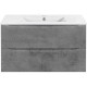 Тумба под раковину Vincea Mia Slim VMC-2MC900S1BT 90,1 см, подвесная, бетон