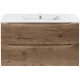 Тумба под раковину Vincea Mia Slim VMC-2MC900S1VO 90,1 см, подвесная, дуб винтаж