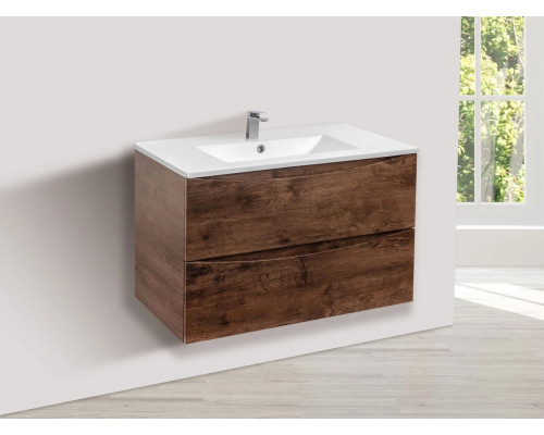 Тумба под раковину Vincea Mia VMC-2MC750RW 75,1 см, подвесная, темное дерево