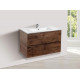Тумба под раковину Vincea Mia VMC-2MC750RW 75,1 см, подвесная, темное дерево