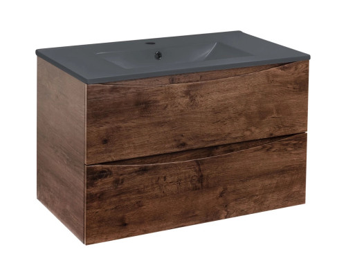 Тумба под раковину Vincea Mia VMC-2MC750RW 75,1 см, подвесная, темное дерево