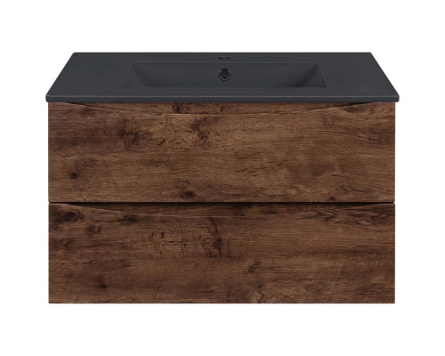 Тумба под раковину Vincea Mia VMC-2MC750RW 75,1 см, подвесная, темное дерево