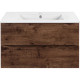 Тумба под раковину Vincea Mia VMC-2MC750RW 75,1 см, подвесная, темное дерево