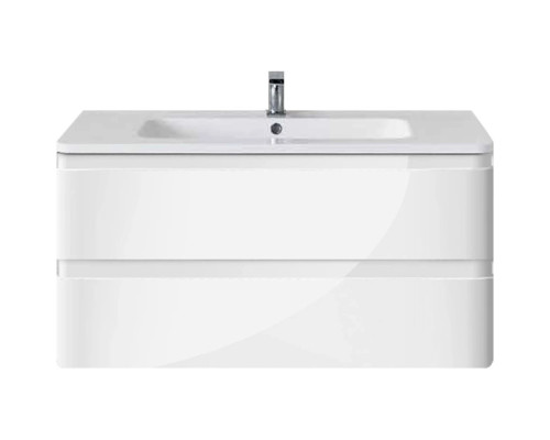 Тумба под раковину Vincea Alba VMC-1A100LW 99,4 см, подвесная, белый глянец