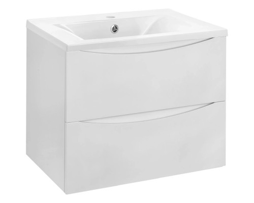 Тумба под раковину Vincea Mia VMC-2MA600GW 59,6 см, подвесная, белый глянец