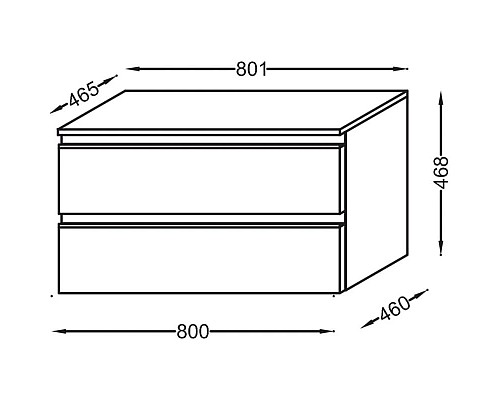 Приобрести Комод белый 80,1 см 2 ящика Jacob Delafon Vox EB2061-RA-N18 в магазине сантехники Santeh-Crystal.ru