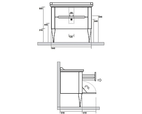 Купить Ножки для тумбы хром Kerasan Waldorf 919490cr в магазине сантехники Santeh-Crystal.ru