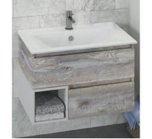 Тумба с раковиной дуб бежевый/белый 75 см Comforty Турин 00004144200