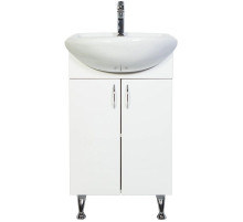 Тумба с раковиной белый глянец 46 см Orange Роса RO-45TUW+RA