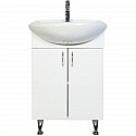 Тумба с раковиной белый глянец 51 см Orange Роса RO-50TUW+RA