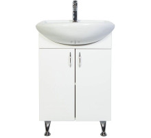 Тумба с раковиной белый глянец 51 см Orange Роса RO-50TUW+RA