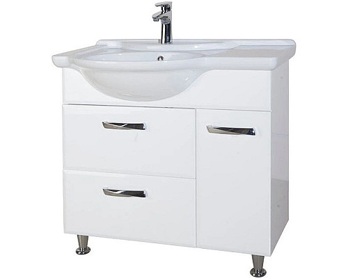 Купить Тумба белый глянец 84 см Bellezza Балтика 4638915112011 в магазине сантехники Santeh-Crystal.ru