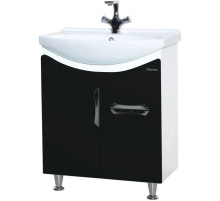 Тумба черный глянец/белый глянец 63 см Bellezza Лагуна 4632110090044