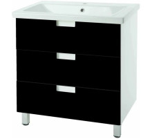 Тумба черный глянец/белый глянец 96,2 см Bellezza Пегас 4630417140042