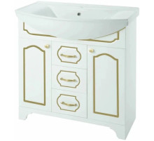 Тумба белый глянец золотая патина 102,4 см Bellezza Тиффани 4630518110388