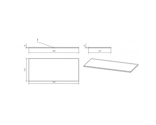 Santeh-Crystal.ru: Столешница 99,8 см дуб Cersanit Moduo BL-MOD100 Заказать Столешница 99,8 см дуб Cersanit Moduo BL-MOD100 в магазине сантехники Santeh-Crystal.ru