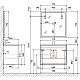 Приобрести Тумба белый/дуб 76,6 см Jorno Glass Gla.01.77/P/W в магазине сантехники Santeh-Crystal.ru