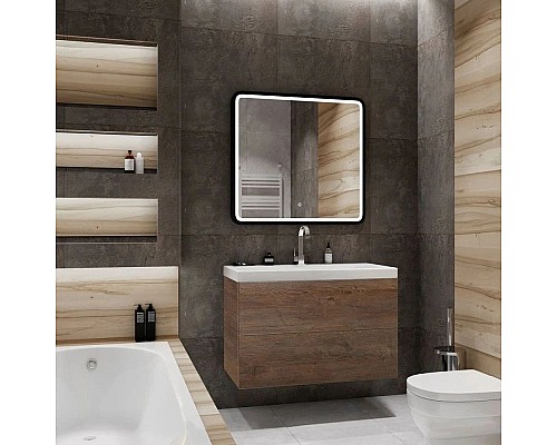 Купить Тумба Rovere Barrick 79,6 см Art&Max Verona Push AM-Verona-Push-800-2C-SO-RB в магазине сантехники Santeh-Crystal.ru