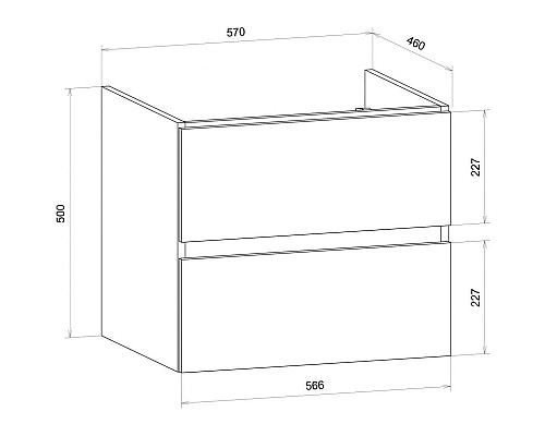 Купить Тумба айс какао 57 см Art&Max Techno AM-Techno-600-2C-SO-FC305 в магазине сантехники Santeh-Crystal.ru