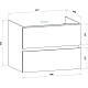 Купить Тумба сосна 67 см Art&Max Techno AM-Techno-700-2C-SO-LW635 в магазине сантехники Santeh-Crystal.ru