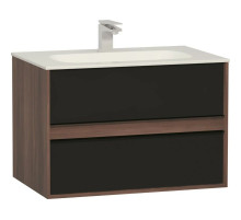 Тумба с раковиной черный/сливовое дерево 80 см Vitra Metropole 58181