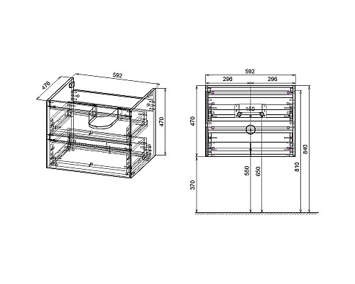 Тумба темный дуб 59,2 см Vincea Luka VMC-2L600RO