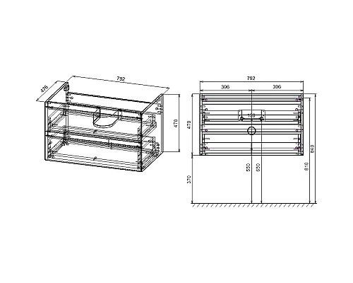 Тумба темный дуб 79,2 см Vincea Luka VMC-2L800RO