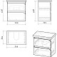 Купить Тумба дуб сонома/белый глянец 56,6 см Grossman Инлайн 106003 в магазине сантехники Santeh-Crystal.ru