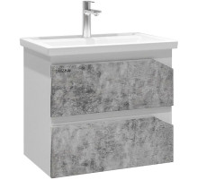 Тумба бетон/белый глянец 56,6 см Grossman Инлайн 106004