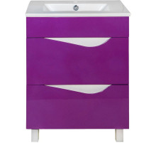 Тумба фиолетовый глянец/белый глянец 59 см Bellezza Эйфория 4639109000411