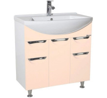 Тумба бежевый глянец/белый глянец 74 см Bellezza Альфа 4638812110073