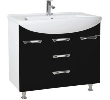 Тумба черный глянец/белый глянец 89 см Bellezza Альфа 4638815110049