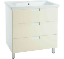 Тумба бежевый глянец/белый глянец 96,2 см Bellezza Пегас 4630417140073