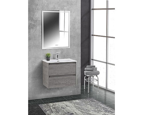 Купить Тумба Cemento Grigio 70 см BelBagno Kraft KRAFT 39-700/390-2C-SO-CG в магазине сантехники Santeh-Crystal.ru