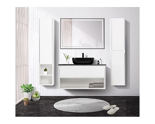 Заказать Тумба Bianco Opaco 100 см BelBagno Kraft KRAFT-1000-1C-SO-BO в магазине сантехники Santeh-Crystal.ru