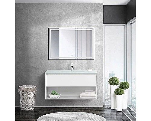 Заказать Тумба Bianco Opaco 100 см BelBagno Kraft KRAFT-1000-1C-SO-BO в магазине сантехники Santeh-Crystal.ru