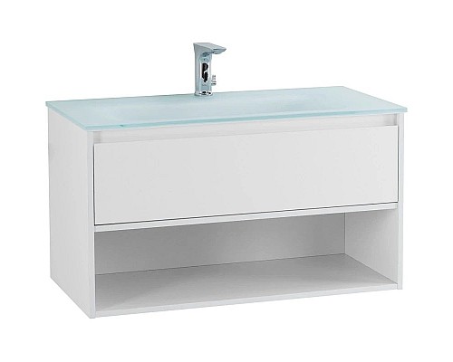 Заказать Тумба Bianco Opaco 100 см BelBagno Kraft KRAFT-1000-1C-SO-BO в магазине сантехники Santeh-Crystal.ru