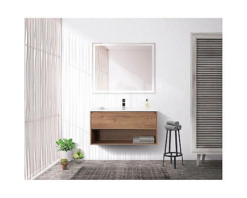 Приобрести Тумба Rovere Tabacco 100 см BelBagno Kraft KRAFT-1000-1C-SO-RT в магазине сантехники Santeh-Crystal.ru