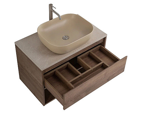 Приобрести Тумба Rovere Tabacco 100 см BelBagno Kraft KRAFT-1000-1C-SO-RT в магазине сантехники Santeh-Crystal.ru