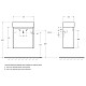 Приобрести Тумба Bianco Opaco 49,4 см BelBagno Kraft KRAFT MINI-500/260-1A-SO-BO-L в магазине сантехники Santeh-Crystal.ru