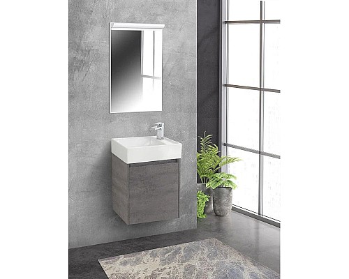 Заказать Тумба Cemento Grigio 49,4 см BelBagno Kraft KRAFT MINI-500/260-1A-SO-CG-L в магазине сантехники Santeh-Crystal.ru