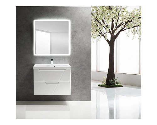 Купить Тумба Bianco Lucido 79,6 см BelBagno Vittoria VITTORIA-800-2C-SO-BL-P в магазине сантехники Santeh-Crystal.ru