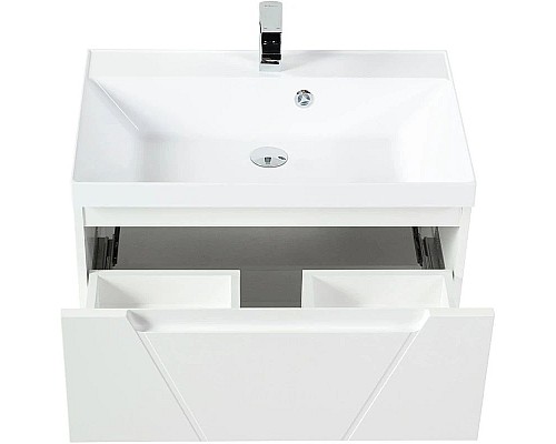 Купить Тумба Bianco Lucido 79,6 см BelBagno Vittoria VITTORIA-800-2C-SO-BL-P в магазине сантехники Santeh-Crystal.ru