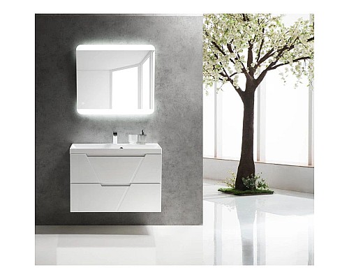 Заказать Тумба Bianco Lucido 89,6 см BelBagno Vittoria VITTORIA-900-2C-SO-BL-P в магазине сантехники Santeh-Crystal.ru