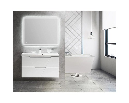 Заказать Тумба Bianco Opaco 99,6 см BelBagno Vittoria VITTORIA-1000-2C-SO-BO-P в магазине сантехники Santeh-Crystal.ru