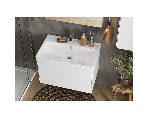 Приобрести Тумба белый глянец/белый матовый 68,2 см Акватон Асти 1A263001AX2B0 в магазине сантехники Santeh-Crystal.ru