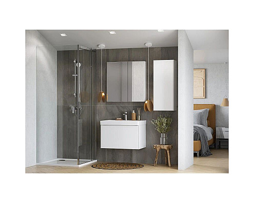 Приобрести Тумба белый глянец/белый матовый 68,2 см Акватон Асти 1A263001AX2B0 в магазине сантехники Santeh-Crystal.ru